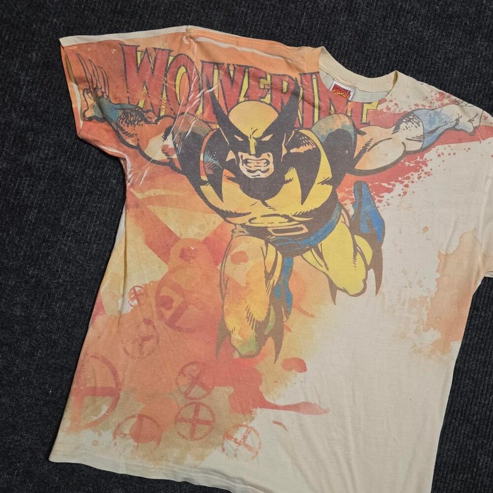 2009 Marval Comics Wolverine All Over Print Tee. Mens 2XL - Picture 2 of 5